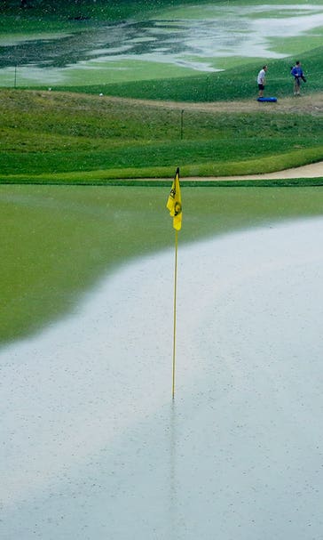 Players upset playing ball down at rain-soaked PGA Championship